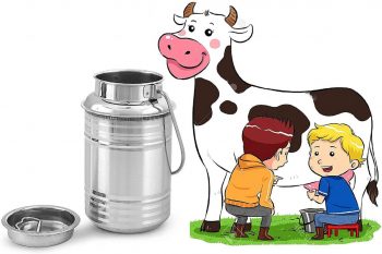 Stainless Steel Lining Design Milk Gallon Milk Canister Milk Can Steel Dolu Dolchi Milk Storage Container 1 liter capacity